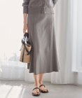 23区 【SLOW/洗える】ワイドリブジャージー フレア スカート
