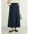 Green Parks きれいシルエットチェック裾フレアスカート
