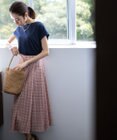 組曲 【洗える】シアーチェック スカート