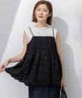 23区 L 【洗える】コットンエンブロイダリー キャミソール