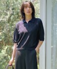 J.PRESS LADIES L 【洗える・抗菌防臭】COTTON POLYESTER ポロ ニット