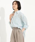 自由区 S 【洗える】テンセルリネンベーシック シャツ