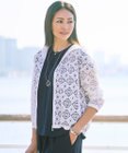 自由区 L 【WEB限定・1枚で華やぐ・旬スタイル】テクスチャーレーシージップ パーカー