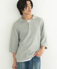 CRAFT STANDARD BOUTIQUE 透かし編み半袖ニットポロシャツ