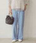 J.PRESS LADIES S コットンリネン 7oz デニム セミワイド パンツ