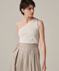 uncrave コットンミラノ ワンショルダー トップス（uncrave WHITE）
