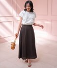 UNFILO リネンレーヨン セミフレアスカート
