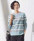 J.PRESS LADIES L 【洗える】RAYON STRETCH BORDER ボートネック ニット