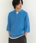 CRAFT STANDARD BOUTIQUE 透かし編み半袖ニットポロシャツ