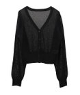 earth music&ecology シアーラメＶネックカーディガン