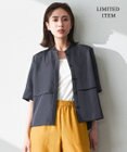 ICB L 【WEB限定・接触冷感・速乾・洗える】シルキーツイル 半袖クロップドシャツ