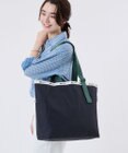 LeSportsac LG HANDLE ADJ TOTE/ディープシー/ボトルグリーンウェビング