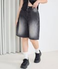 WEGO 【SMサイズ展開】ヴィンテージウォッシュデニムハーフパンツ