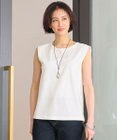 自由区 【接触冷感・洗える・XSサイズあり】ハイツイストポンチノースリーブインナー カットソー