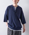 CRAFT STANDARD BOUTIQUE 透かし編み半袖ニットポロシャツ