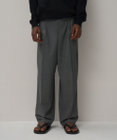 ATON TWIST WOOL GAUZE | ツータックイージーパンツ - UNISEX