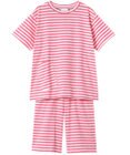 une nana cool MADE WITH LIBERTY FABRIC 綿100％ボーダー 半袖パジャマ