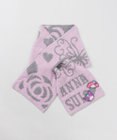 AURORA 【 ANNA SUI（アナ スイ）】マイメロディ&クロミ 刺しゅうブローチ付きモールニットマフラー