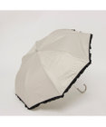 カシュネ cachenez / 【晴雨兼用】【日傘】UV カット率99％以上 PUバイカラーフリルトップレス折りたたみ傘