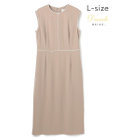 BEIGE， 【Lsize・セットアップ対応】CINDY / 配色ライン クルーネックドレス