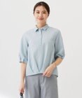 J.PRESS LADIES S 【洗える】アセテートレーヨンコットンチェック シャツカラー ブラウス