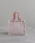 Maison de FLEUR ツイードフリルハンドルスクエアトートSバッグ