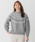 自由区 L フェアアイル クルーネックニット