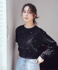 earth music&ecology パール＆ビジューカーディガン
