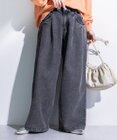 Green Parks デニムタックワイドパンツ