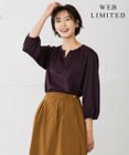 J.PRESS LADIES 【WEB限定カラーあり・洗える・イージーケア】 アーネストストライプ スリットネック カットソー