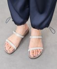 INTER-CHAUSSURES 【ITALIAN SHOEMAKERS】ラインストーンダブルストラップサンダル