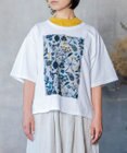 muuc 〈オープンエンド糸使用ドライタッチコットン生地〉筆記帳刺繍オーバーサイズTシャツ
