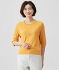 J.PRESS LADIES L 【洗える】BASIC HT COTTON クールネック プルオーバー