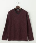 JOSEPH ABBOUD 【オーガニックコットン/JAPANファブリック】スラブインレイ Vネック 長袖 Ｔシャツ