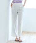 23区 【洗える】リネンヴィスコースストレッチ マリンパンツ