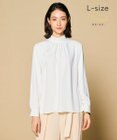 BEIGE， 【L-size】EVA / ハイネックロングスリーブブラウス