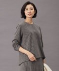 J.PRESS LADIES L ガンクラブチェック ペプラム カットソー