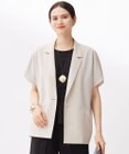 自由区 L 【セットアップ対応】ライトリネンライクショートスリーブ ジャケット