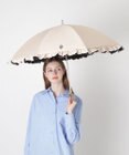 MOONBAT 【WEB限定/遮光率100%/遮熱/UV】POLO RALPH LAUREN（ポロ ラルフローレン）晴雨兼用日傘 ワンポイント ポロベア刺繍 フリル 長傘