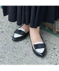 ing <ing>【WEB限定】【レイン対応】リボンモチーフフラットパンプス