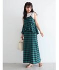Green Parks チェックペプラムキャミワンピース