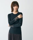 YECCA VECCA 袖口シアーリブニット