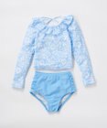 OP／FILA 【marie claire ENFANTS】フリル襟付き長袖ラッシュガード型水着