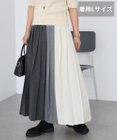AMERICAN HOLIC 【選べる丈】ブロッキングプリーツスカート