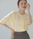 ANY SIS バンドカラーフロントタック ブラウス