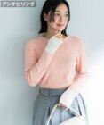 Green Parks アンチピリング袖配色ニットプルオーバー