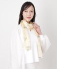 MOONBAT 【シルク100%】FURLA (フルラ) ミモザ シルクシフォンプリントスカーフ 150cm×35cm  手洗い可能