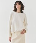 BEIGE， BROOM / スウェット風プルオーバードロストトップス