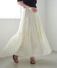 Feroux 【洗える】コットンボイルティアード スカート