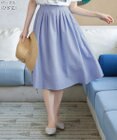 Tiaclasse 【新色追加・選べる丈】麻調タックフレアスカート